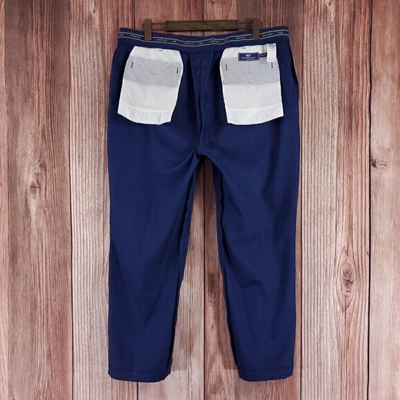 *READ* Vineyard Vines Mens Size 38X27.75 Navy Blue Performance Links Golf Pants - Picture 4 of 15